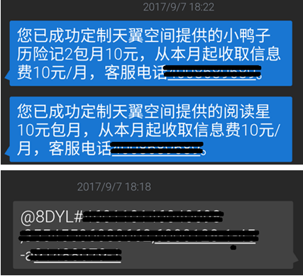 Figure 4 Screenshot of the SMS transactions